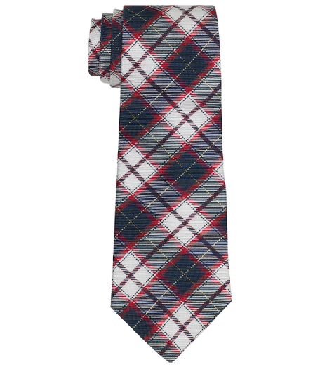 Pure silk. Dry clean. Woven in England. Made in the USA.