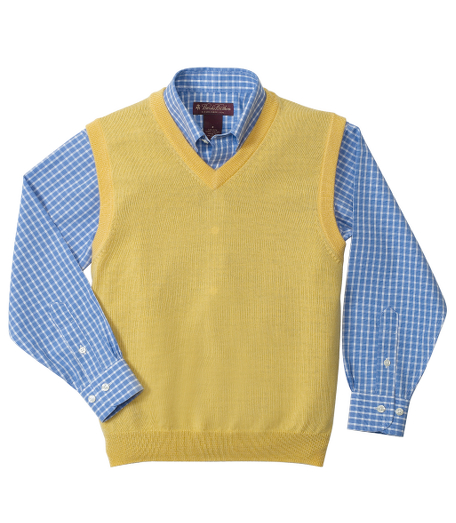 Merino. Ribbed neck. Fully fashioned for a perfect fit. Dry clean. Imported.