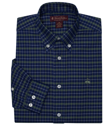 Pure cotton treated to resist wrinkles. Pucker-free seams look freshly pressed all day. Single-needle tailoring. Durable cross-stitched buttons. Original button-down soft-roll polo collar and barrel cuffs. Machine wash. Imported.