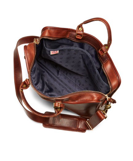 J.W. Hulme Leather Slim Portfolio Briefcase Brooks Brothers