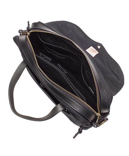 Filson Black Twill Briefcase Computer Bag Brooks Brothers