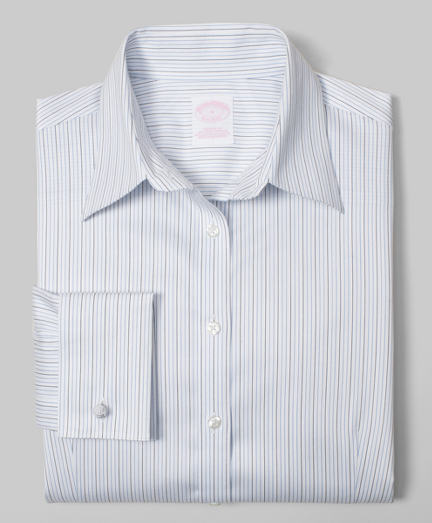 Tailored fit, our slimmest silhouette, woven in cotton specially treated to remain virtually wrinkle-free, with a touch of DOW XLA
