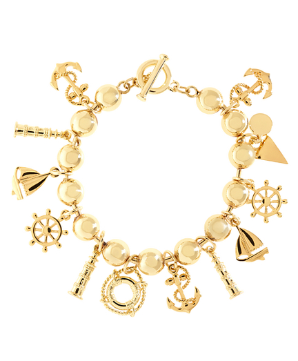 Multi Pendant Bracelet Gold