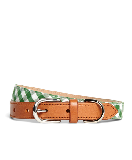 Gingham Belt Green-White