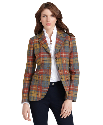 Shetland Wool Three-Button Jacket