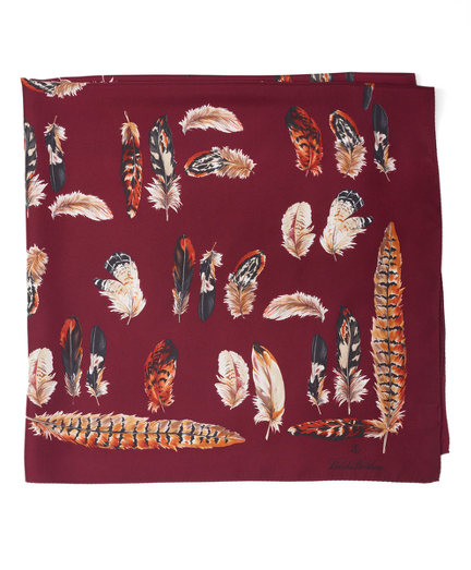 Feather Silk Scarf