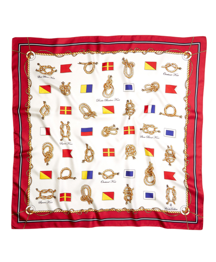 Women's Sailing Flags and Knots Silk Square