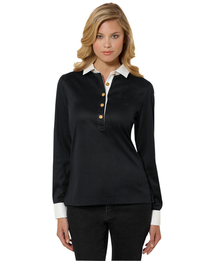 Oxford Knit with White Collar and Cuff