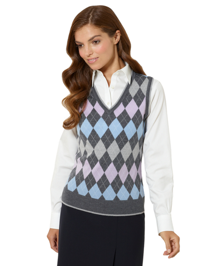 Merino Argyle Vest