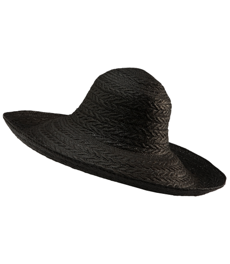 Woven straw braided pattern. Made in Italy.