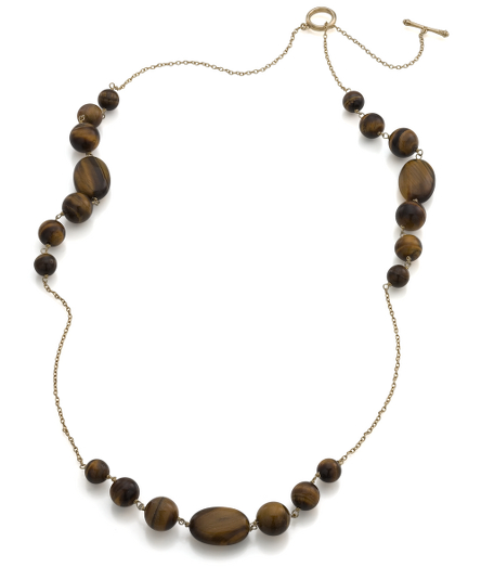 Genuine tiger's-eye beads. 36" long. Toggle closure. Imported. Presented in a beautiful gift box.