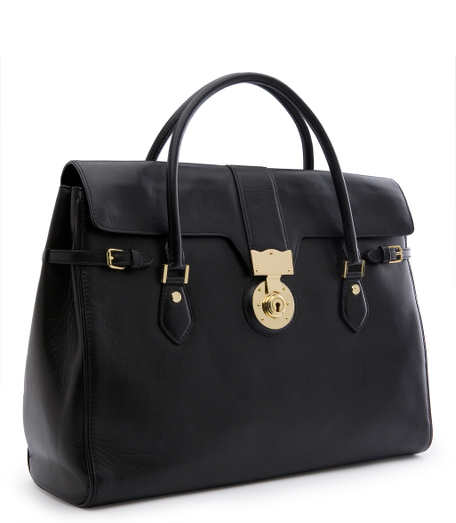 Vegetable Leather Large Quarter-Flap Bag