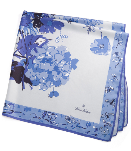 Tonal Hydrangea Silk Scarf