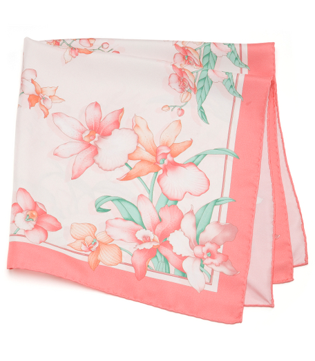 Silk twill. 24" x 24". Dry clean. Made in Italy. Presented in a gift box.