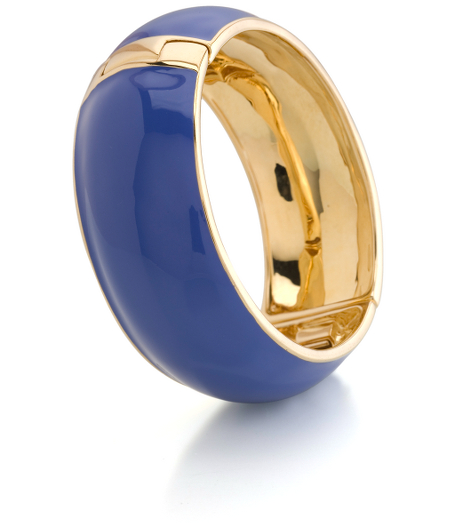 Enamel and 14k gold plated metal. Hinge closure. 1.25" wide. Imported. Presented in a gift box.
