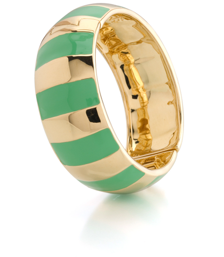Enamel and 14k gold plated metal. Hinge closure. 1.25" wide. Imported. Presented in a gift box.