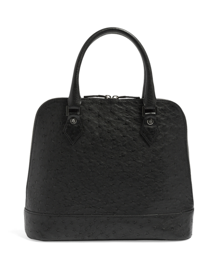 Ostrich Leather Medium Satchel