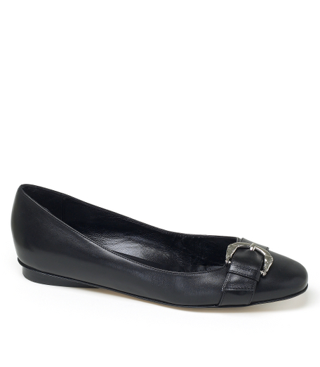 Genuine leather with horse buckle detail hardware. Leather lining and sole. 1/2" heel. Made in Italy.