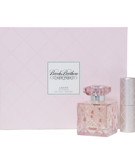 A bright bouquet of jasmine, freesia, hyacinth and orris petals enhanced by sophisticated woody notes. Two-piece gift set includes: Eau de Parfum (3.4 oz) and purse spray (.7 oz and one refill). Made in the USA. Per FAA regulations, fragrances and any other item in which alcohol is the primary ingredient, may only be shipped via Standard Delivery (FedEx Ground) within the contiguous United States.