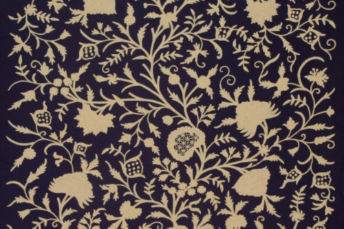 TREE OF LIFE CREWEL NAVY