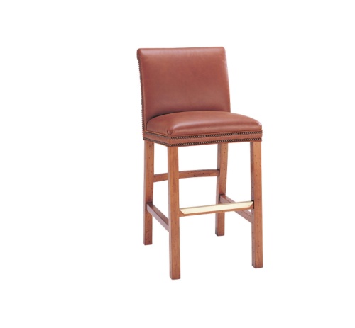 BENJAMIN'S LEATHER BAR STOOL 30