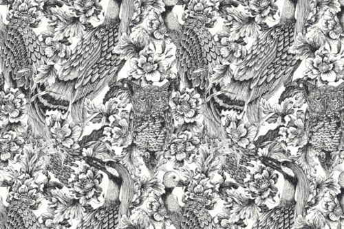 ETCHED AVIARY - DWELL STUDIO FABRICS - JET