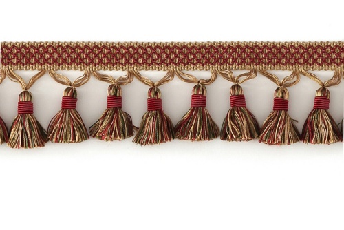 DECORATIVE 3" TASSEL FRINGE CRIMSON 287668