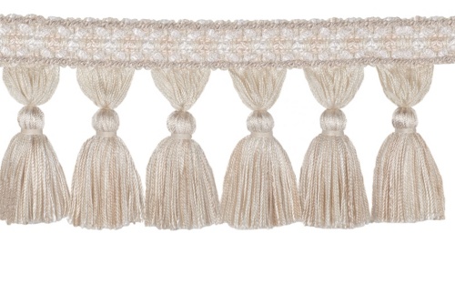DECORATIVE TRIM 3 1/2" TASSEL FRINGE BIRCH 300911