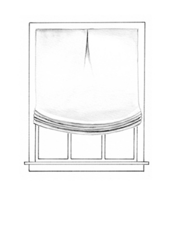 Center Pleat Roman Shade