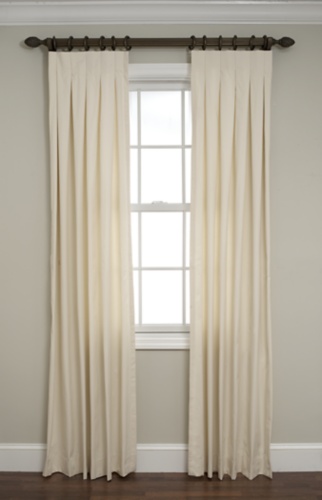 Inverted Box Pleated Draperies