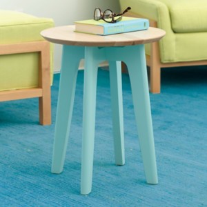 Koby Small Round Table Maple Top Maine Cottage