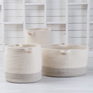Braided Wool Basket Two Tone Maine Cottage®