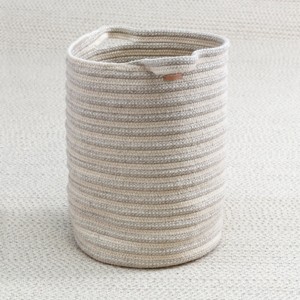 Braided Wool Basket Stripe Maine Cottage®
