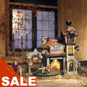 The Simpsons Collectible Halloween Village Collection - An Exclusive First! The Simpsons Halloween Village Collection with Spooky Sounds, FREE Collectible Figurines and Light Set!