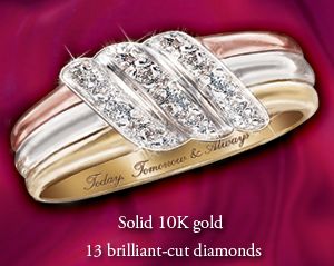 Today, Tomorrow, Always 10K Gold Diamond Ring