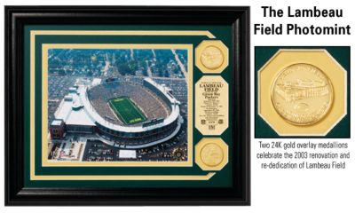 Click here to buy Lambeau Field Collectible Photomint by Highland Mint.