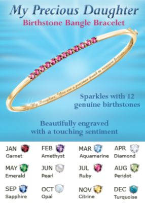My Precious Daughter Birthstone Bracelet