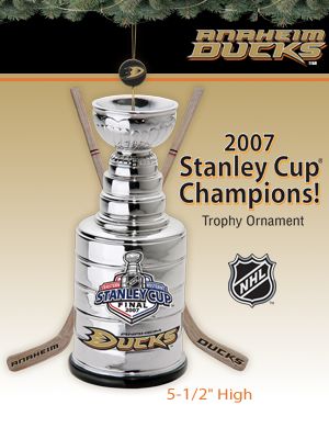 Hamilton Authenticated 2007 Anaheim Ducks Stanley Cup Trophy Replica: Collectible Hockey Christmas Ornament