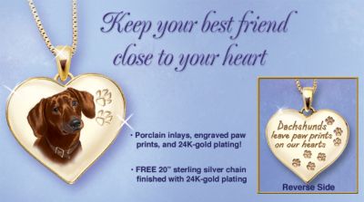 Keepsake Dachshund Dog Pendant - Dachshund Jewelry Keeps Your Best Friend Close! Exclusive Heart Shaped Pendant - Dog Themed Jewelry Youll Cherish!