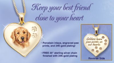 Keepsake Golden Retriever Dog Pendant