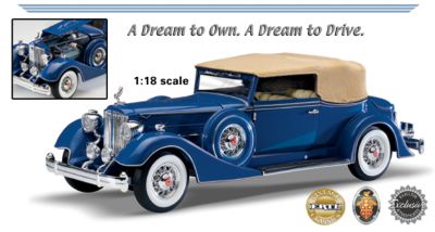 Click here to buy 1:18 1934 V-12 Packard Diecast Car by Hamilton Authenticated.