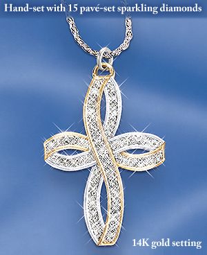 Eternal Devotion Diamond Cross pendant Necklace