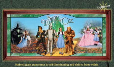 The Wizard Of Oz Art Stained Glass Wall Decor Movie Collectible - Illuminated Wizard of Oz Art Stained Glass Wall Decor! Movie Collectible Features Dorothy and Friends! Limited-edition!