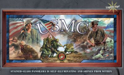 Click here to buy The United States Marine Corps (USMC) Stained Glass Wall... by The Bradford Exchange.