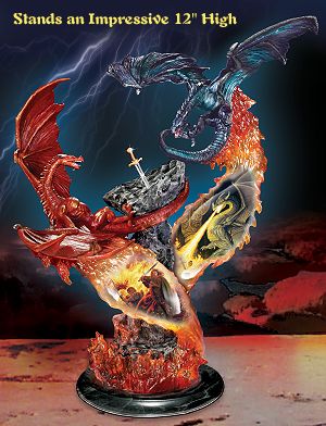 The Bradford Exchange Forged In Fire Fantasy Art Collectible Double Dragon Figurine