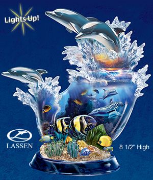 The Bradford Exchange Tropical Dream Collectible Dolphin And Tropical Fish Figurine