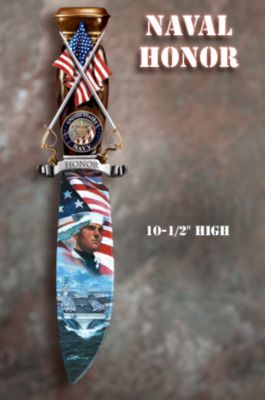 The Bradford Exchange Naval Honor US Navy Collectible Knife Replica
