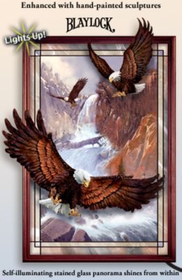 The Bradford Exchange Ted Blaylock Morning's First Light American Bald Eagle Collectible Wall Decor