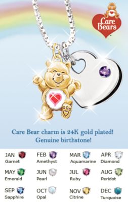 Ultimate Care Bears Birthstone Tag Pendant Necklace