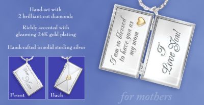 Dear Mom Love Letter Locket Necklace